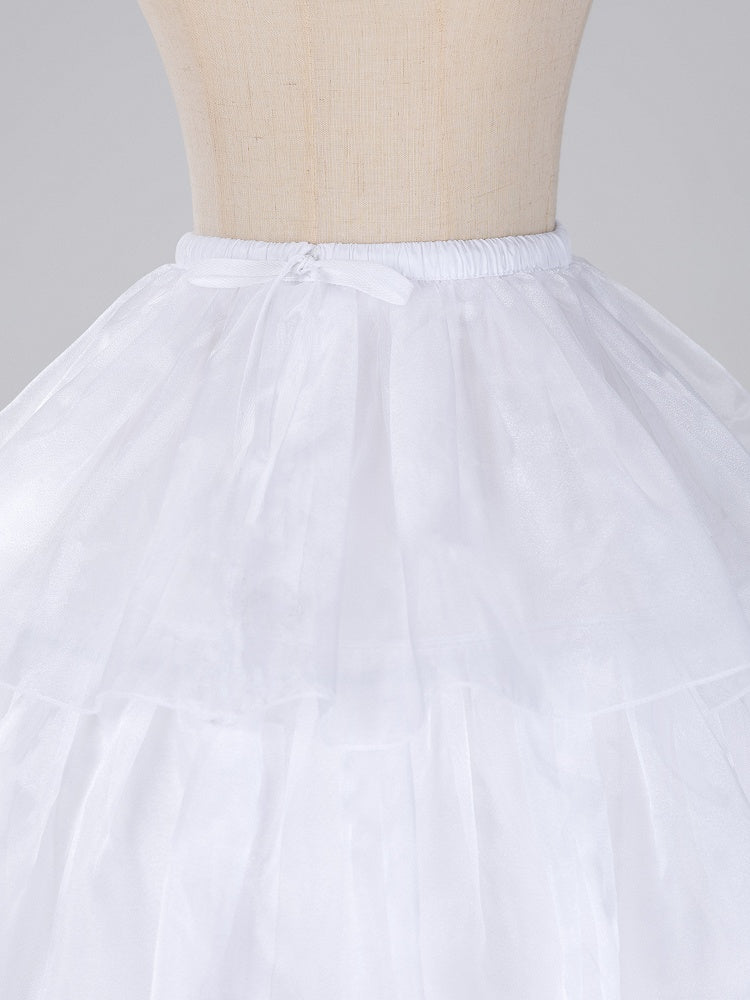 Lolita Length Fish-bone Petticoat White Adjustable
