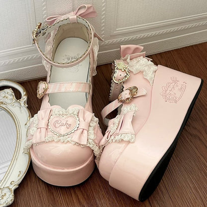 Pink Lolita Theme Platform with Mary Bear Sweet Janes