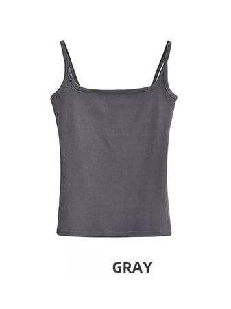 Top Waist-Length Slim-fitting Gray Tank Punk
