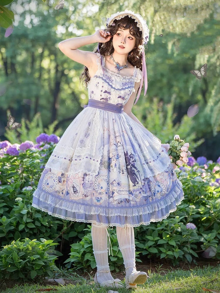 ロリータ ティースカート パーティー ジャンパー バニー エレガント プリント クラシック