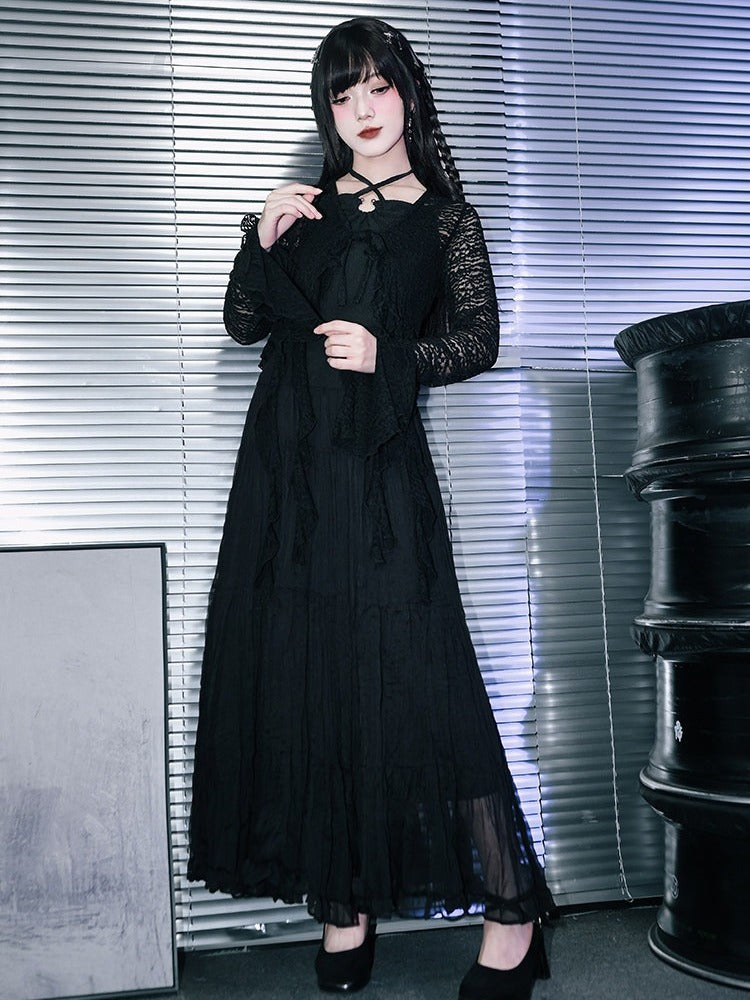 Crinkled Chiffon Maxi Skirt - Quirky Hut