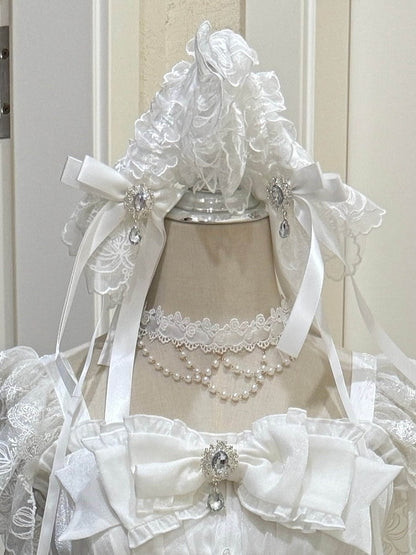 Lace Lolita Hairband Colors Bow Rhinestone 5