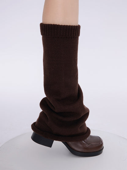5 Warmers Knitted Leg Solid Flared Colors 50CM Color