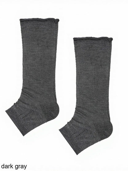 4-Color Solid Semi-sheer Half Palm Ankle Socks - ModaSwings