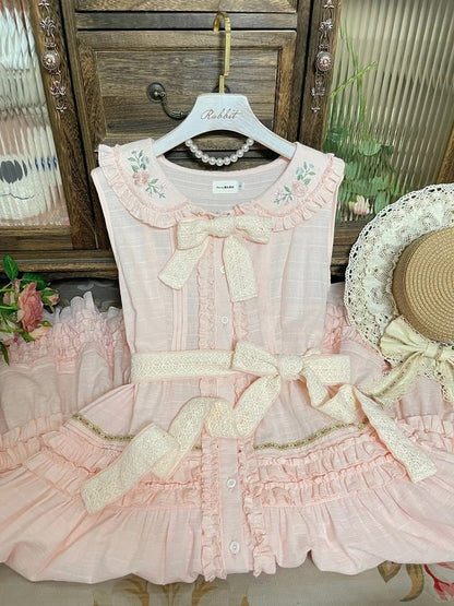 in Tie Lolita 5 Belt and colors Bow Available Lace-Trimmed