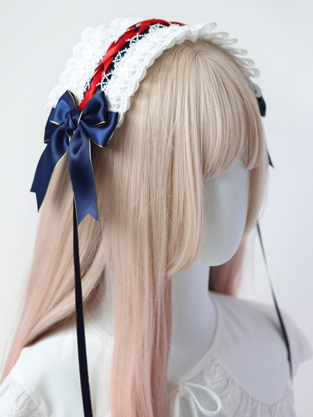 Sweet Lace Bowknot Lolita Options Crossed Color 8 Hairband