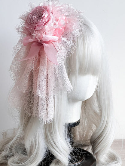 Lace Details Options – Mini Color Mesh Hat 6 Flower Gothic with