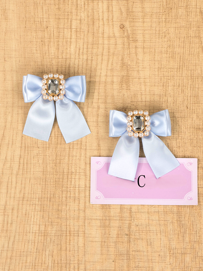 Bow Kei | Hairclips 10 Jirai with Rhinestone Options Butterfly Elegant Square