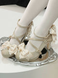 Gold Heels Top Herz Design Bogen Schnalle Kreuz und quer auf Hohe
