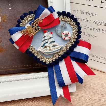 Herzförmige Schleife Optionen verziert süße Brosche Lolita