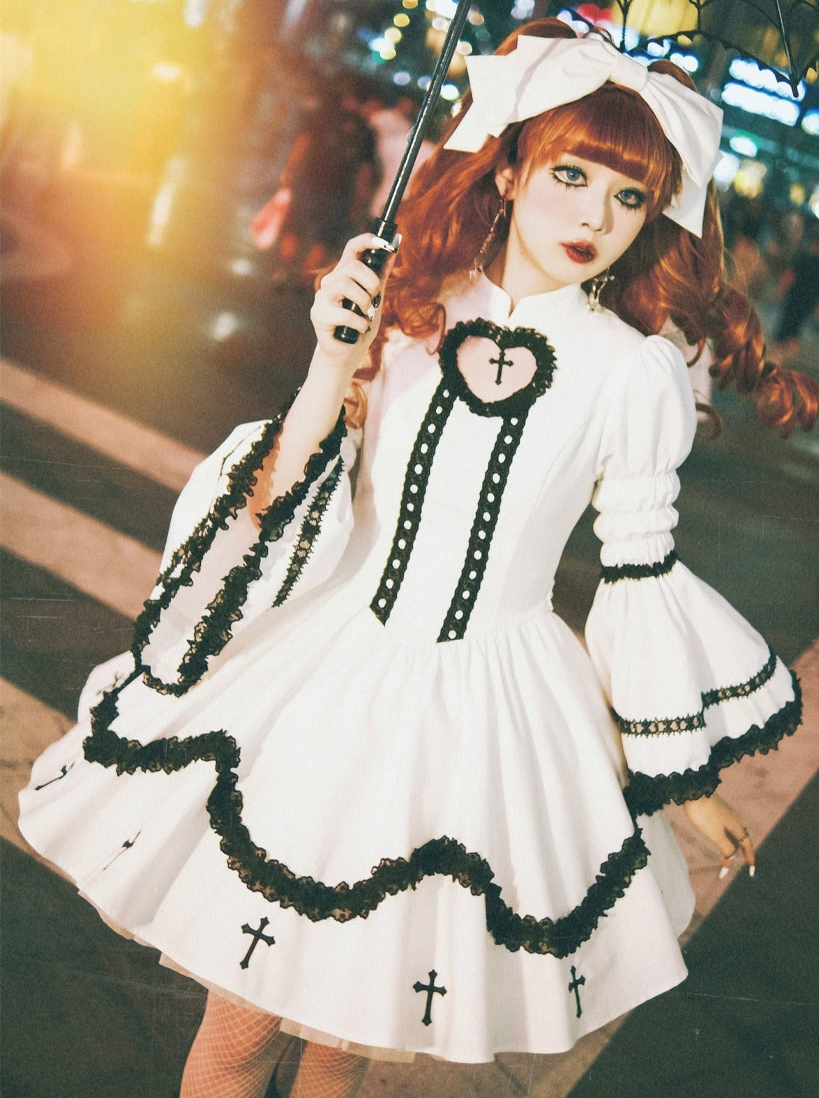 Subkultur Lolita Kleid Y2K Cross