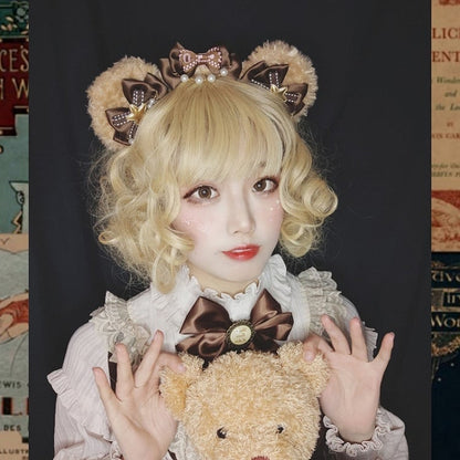 Ohrstern mit Optionen Bär 7 Perlen Teddy und Lolita KC Farbakzente Schleife – Ketten