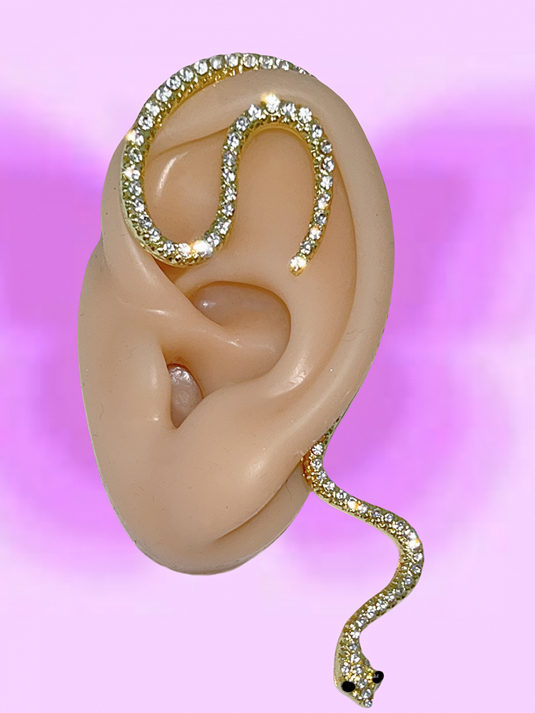Gold/Silver Y2K Ear Snake-shaped Clip