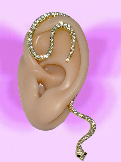 Gold/Silver Y2K Ear Snake-shaped Clip