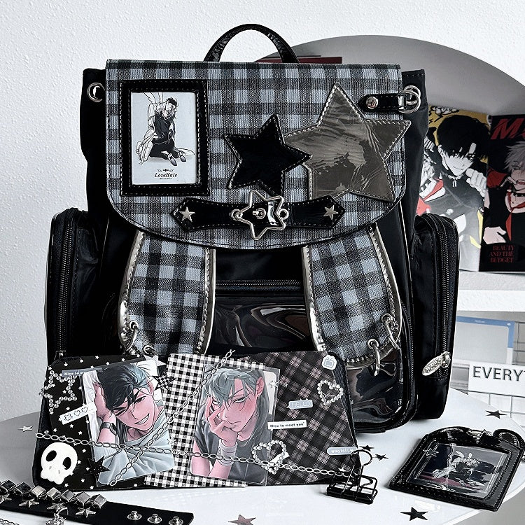 Mit abnehmbarem Rucksackhalter Ita-Karte Schwarzer Hasen-Anhänger