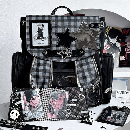 Mit abnehmbarem Rucksackhalter Ita-Karte Schwarzer Hasen-Anhänger