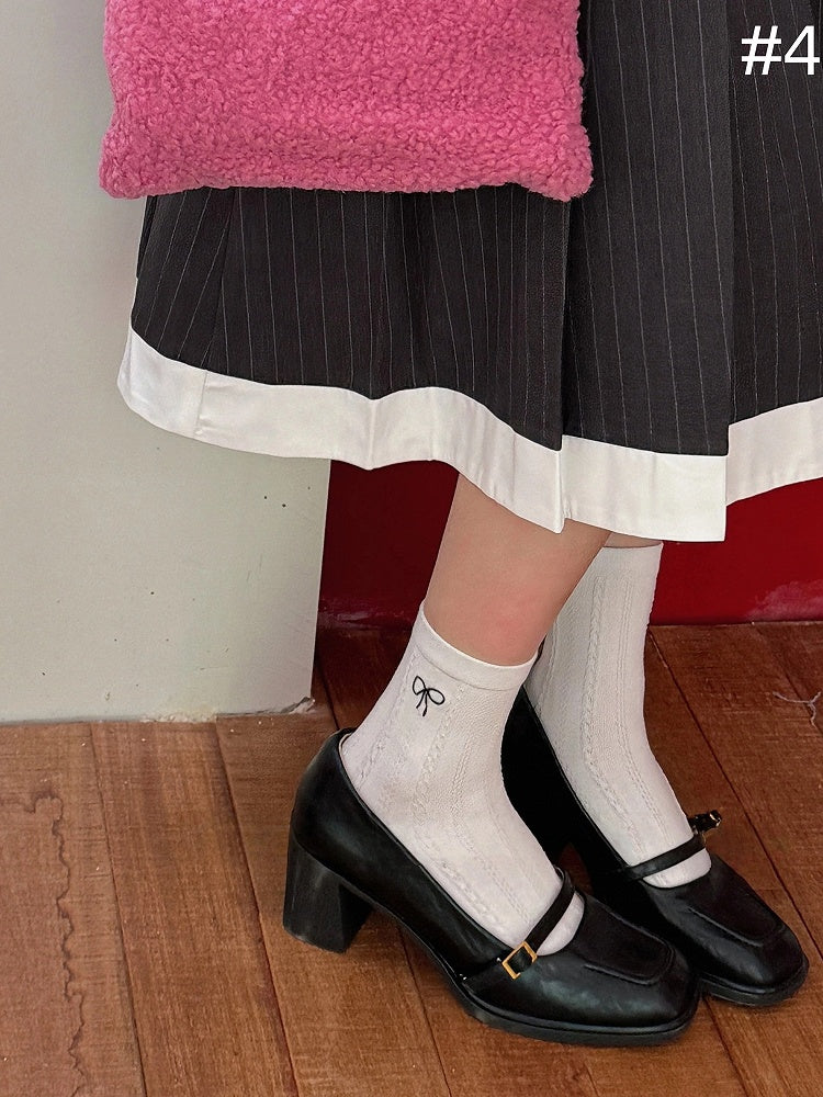 Style) Socks 5-Style Daily Sweet (Cute