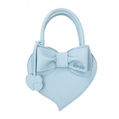 ピンク/ブルー/パープルのハート型クロスボディバッグ