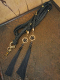 Gothic Tassels Clasp 3D Cheongsam with Metal Black Snake Belt