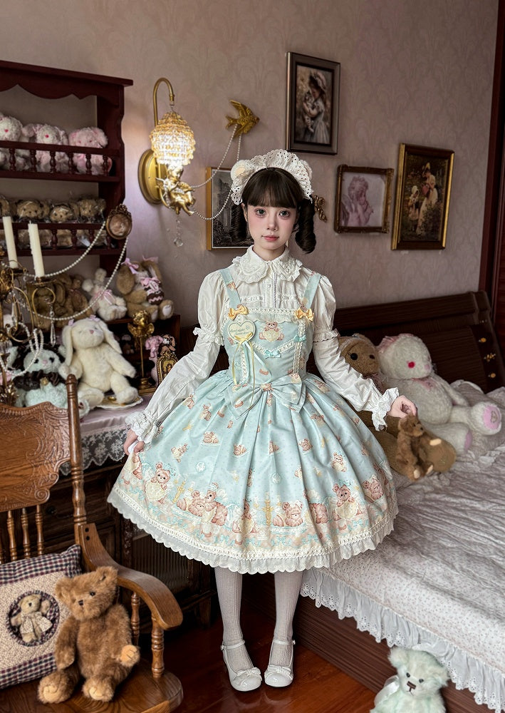 Mintgrünes Teddy Sweet Lolita Kleid
