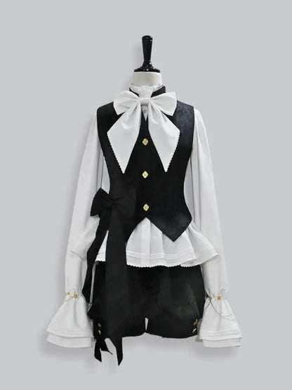 Bishop Ouji Sleeves Lolita Shirt Neckline Poet White Ruffle