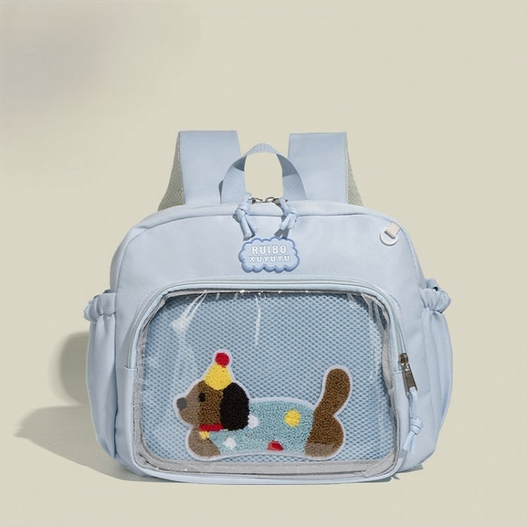 Pockets Backpack Blue/White Ita with Side
