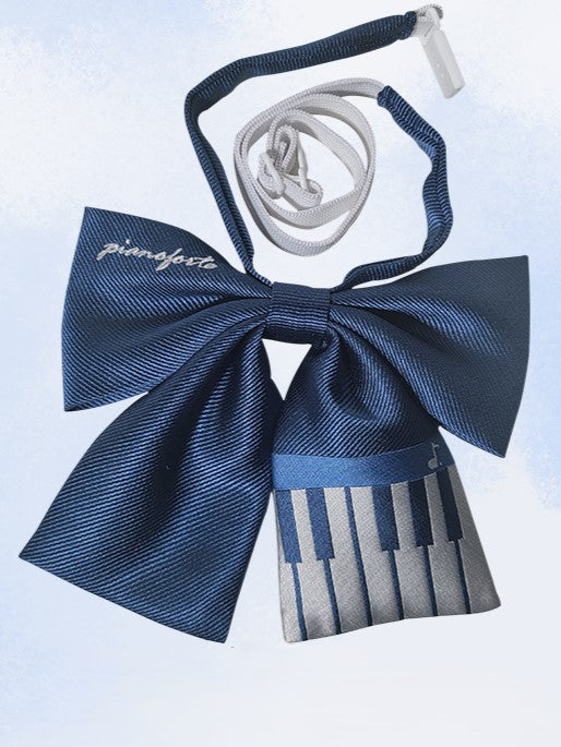 Bow Key Blue with Tie Piano Design
