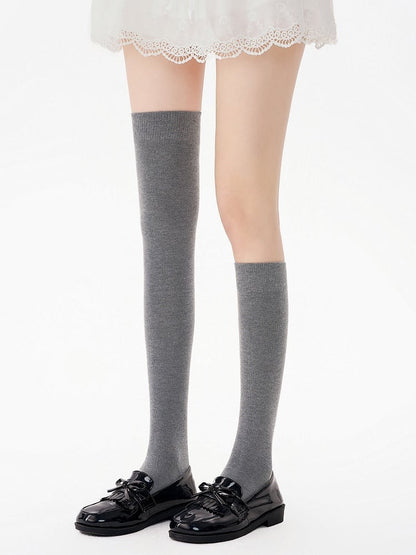 Stockings Grip Over-the-Knee 4-Color Non-Slip Thermal 52cm with