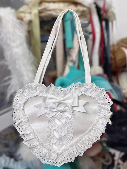 Shoulder Options Trim Lace Heart-shaped Lolita Bag 6 Color