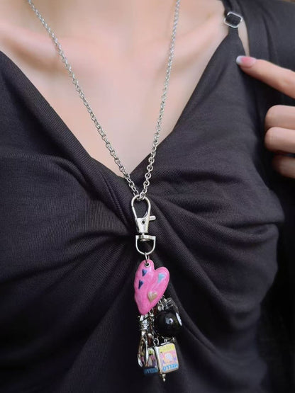 Y2K Multi-Element Tennis Shell Charm Keychain