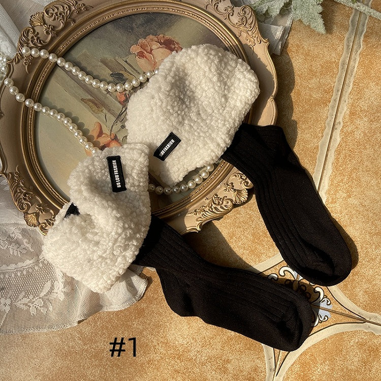 Sweet Plush Cuff Calf Socks