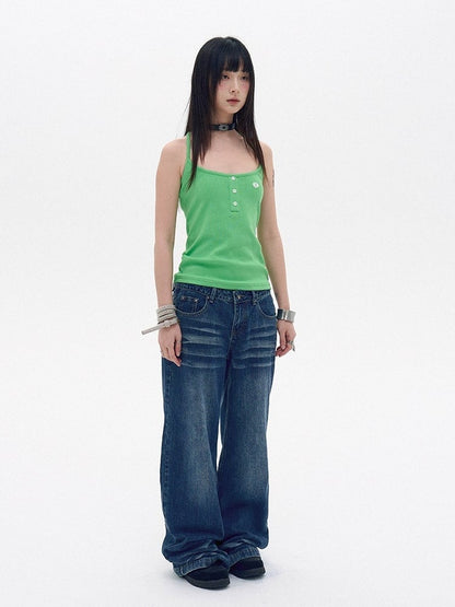Green Racerback Tank Top - innomoood