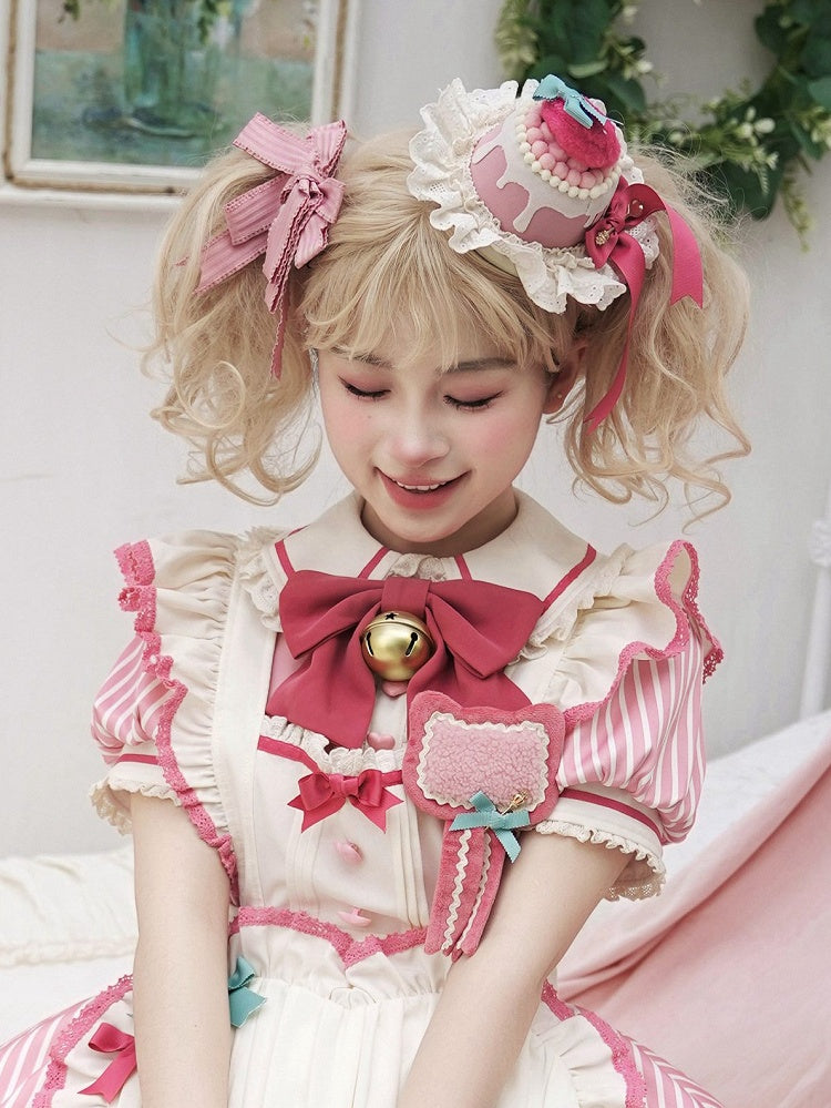 Strawberry Cake Mini Hat, Sweet Pink Design - Sakurahime