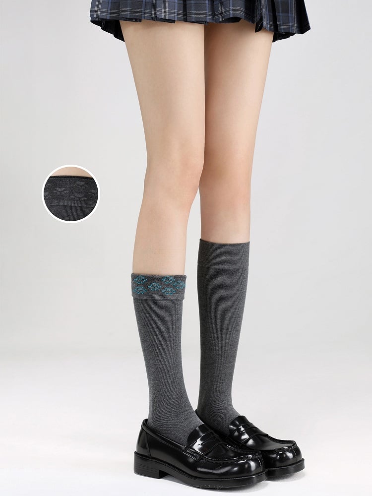 Pattern Paw Calf Socks Colors 40CM Kitty Anti-Slip 3