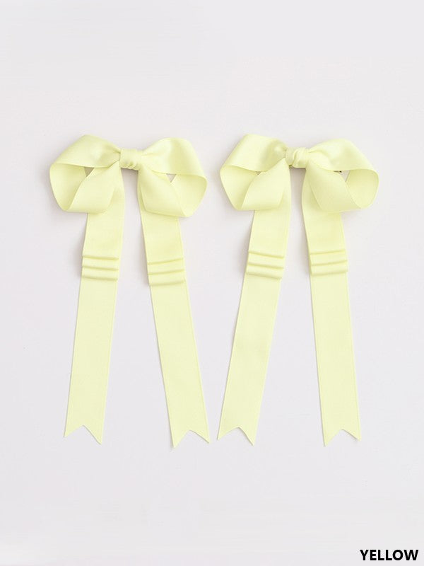 18 Long Ribbon Satin Lolita Options Bowknot Hairclip Color