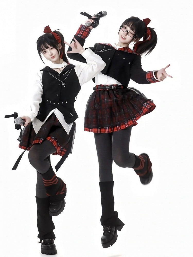 取り外し可能なカットアウトブラウスネックライン、ホワイトチャームクロスカーブヘム