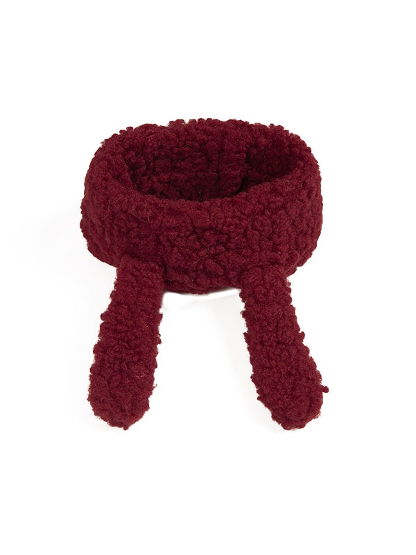 Bear/Red Leg Ear Coffee Fleece Bunny/Black Garter Cat