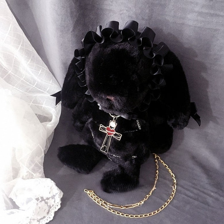 Bunny Black Bag Crossbody Plush
