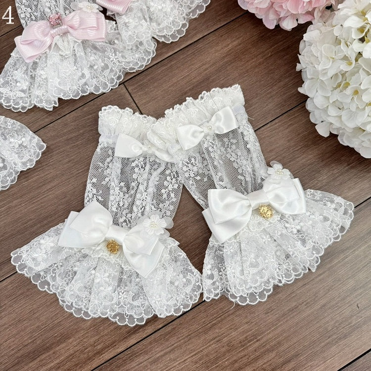 Spitzen-Handgelenkoptionen, 8 Manschetten, Schleifendetails