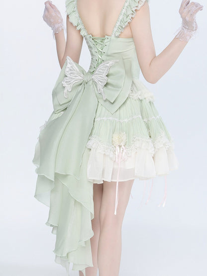 Light Green Butterfly Big Bow Train - Decorated - DevilInspired Exclusive Collection