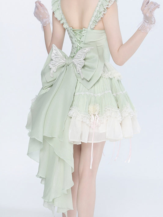 Light Green Butterfly Big Bow Train - Decorated - DevilInspired Exclusive Collection