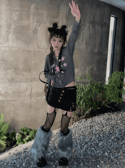 Warmers 20CM/30CM Y2K Shaggy Gray Leg