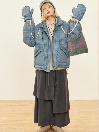 Wide-leg Cut Dark Design Pants Asymmetrical Gray