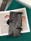 Strumpfhose mit Schleife Schwarz/Grau/Weiß