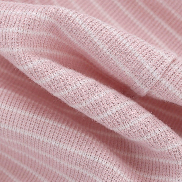 Pink Striped Bodycon Skirt with Kawaii Autumn Style - serendipity