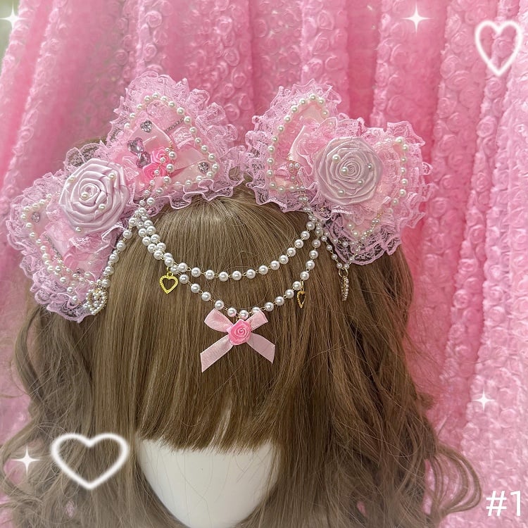 with Pink Hime Heart Fashion Sweet Gyaru Style