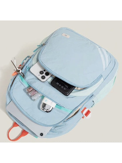 Large Casual Blue Backpack Lightweight Capacity with