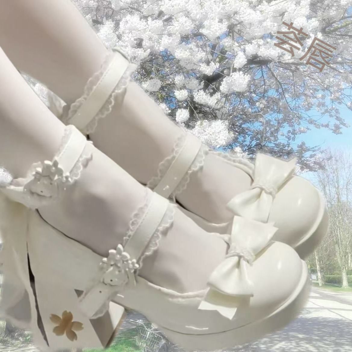 Lolita Sakura Bow Heels – Sweet Cherry Blossom Lolita Shoes