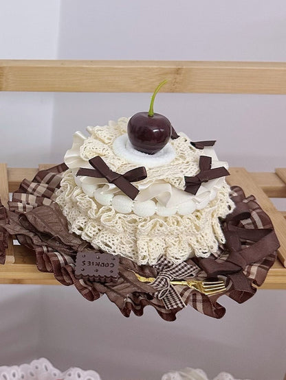 Sweet Hat Cake Lace Size Coffee Mini Beige Cherry Options 2 Lolita