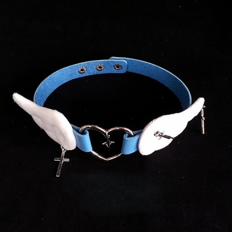 Colors Decorated Leg Garter Wings 3 Buckle with PU